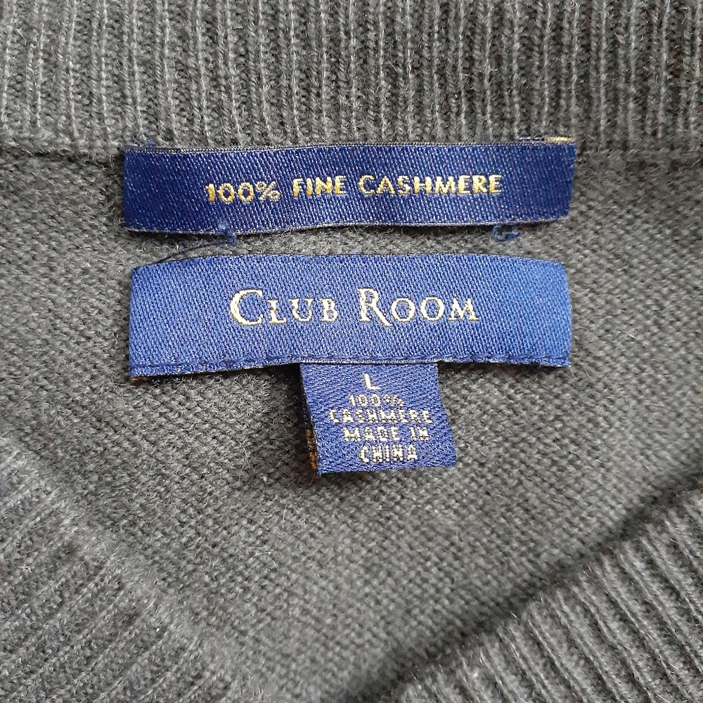 Club Room 100% fine cashmere sweater - Picture 3 of 3